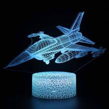 Aeronaves 3d candeeiros de mesa para o quarto navio coreano usb led 3d lâmpada de mesa decoração do quarto criativo luz da noite presentes natal