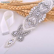 TOPQUEEN S208 Crystal Rhinestone Belt Bridal Sash Fashion Belts wedding belt pearl bridal belt jewel belt bridal accessories 2024 - buy cheap