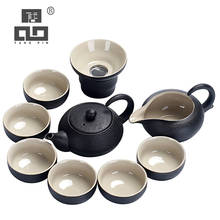 TANGPIN черная глиняная посуда керамический чайник чайники фарфоровые чайные чашки китайский чайный набор кунг-фу посуда для напитков 2024 - купить недорого