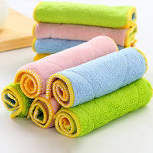 1Pc Absorbent Microfiber Towel Absorbent Cloth Non-stick Oil Dish Towel Dish Cloth Kitchen Cleaning Thickening Wipe Tablecloth 2024 - buy cheap