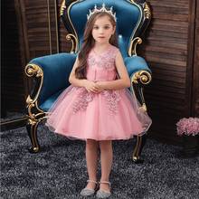 Детское платье-пачка для дня рождения; праздничное платье принцессы для девочек; детское кружевное элегантное платье для дня рождения; одежда для маленьких девочек 2024 - купить недорого