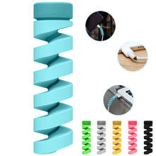 5/10PCS Spiral Cable Protector Data Line Silicone Bobbin Winder Protective Tube Cable Cover For Iphone 2024 - buy cheap