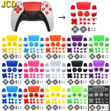JCD джойстики Dpad R1 L1 R2 L2 направление ключевые кнопки ABXY для Sony PS5 контроллер полный комплект кнопки W/силиконовый резиновый проводящий 2024 - купить недорого