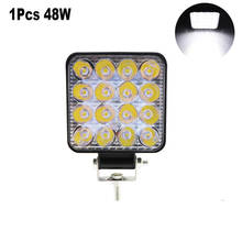 1pcs 12V 24V LED Car Work Light 16LED Spotlight Flood Work Light 48W 1000LM Car SUV Off-road LED Light Bar 2024 - buy cheap