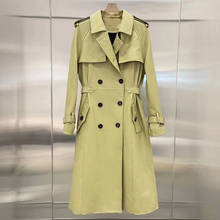 X-long-abrigo de piel auténtica para mujer, chaqueta de piel de oveja auténtica, prendas de vestir de doble botonadura exteriores, primavera, 2021 2024 - compra barato