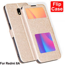 Carcasa de ventana abierta para xiaomi redmi 8A, funda de teléfono de cuero PU con tapa para xiaomi redmi 8A, funda trasera con soporte 2024 - compra barato