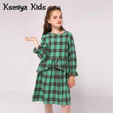 Kseniya-vestido de lana y algodón para niñas, prenda cálida de manga larga con volantes de 2 a 9 años, nuevo diseño 2024 - compra barato
