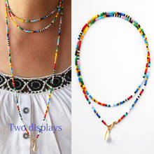 Bohemian fashion simple beach color rice beads natural shell hand string rice beads women's necklace manufacturers wholesale 2024 - buy cheap