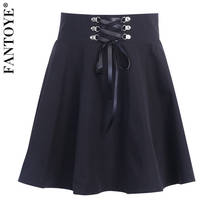FANTOYE-Falda gótica oscura para fiesta de Halloween, minifalda plisada de cintura alta, Sexy, Punk, Rock, con cremallera, color negro, 2021 2024 - compra barato