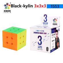 Yuxin preto kylin 3x3x3 cubo mágico profissional velocidade cubo magico preto neo cubo plástico abs cubo de velocidade yuxin 3x3x3 cubo mágico 2024 - compre barato