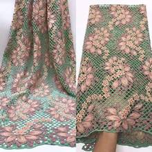 Exquisite stretch French mesh hollow African lace embroidery Nigeria fabric suitable for high-end skirts women's evening dress 2024 - buy cheap