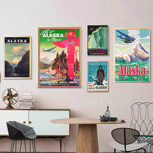 Carteles de viaje Vintage Iceberg de América, póster de Kraft, etiqueta de pared recubierta, decoración del hogar, regalo 2024 - compra barato