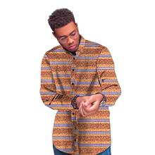 High Quality Wax Print Shirts Long sleeve Men's Dashiki Tops Custom Made Modern Design African Wedding Clothes 2024 - buy cheap