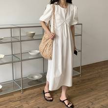 Vintage Summer Dress 2021 New Slim Waist O Neck Short Sleeve Dresses Women Lace Patchwork Casual Retro Vestidos Mujer 2024 - buy cheap