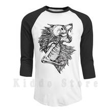 Lilith'S Brethren Inks hoodies long sleeve Werewolf Wolf Skull Skeleton 2024 - buy cheap