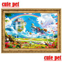 cute pet Diy Diamond Painting Rainbow castle 5D Full Diamond Embroidery rhinestone Drill mosaic Diamond Embroidery Wall Art 2024 - buy cheap