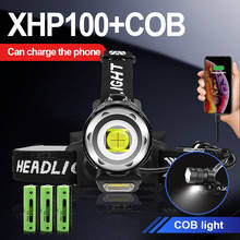 Xhp100 plus lanterna de cabeça de led recarregável xhp50, lanterna recarregável com usb 18650, tipo tocha de cabeça à prova d'água para caça, xhp70, xhp50 2024 - compre barato