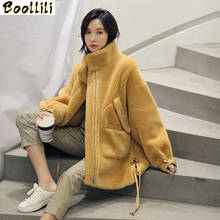 Boollili Sheep Shearing Real Fur Coat 100% Wool Jacket Women Autumn Winter Coat Women Clothes 2020 Korean Fashion Fur Top 2024 - buy cheap