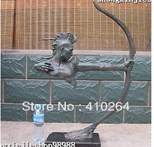 Vintage Rodin Pure Bronze Thinker Statue Art Deco33"Huge 100% Bronze Marble art Statue Greek warrior archers Sculpture 2024 - buy cheap