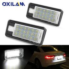 OXILAM-luz LED para matrícula de coche, accesorio para Audi A3, S3, A4, S4, B6, S4, B7, A6, C6, S6, A8, S8, Q7, RS4, RS6 Plus/vant, 2 piezas, 18SMD 2024 - compra barato