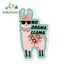 EARLFAMILY 13cm x 13cm for No Drama Llama Funny Car Stickers Waterproof Anime Oem JDM Vinyl Car Wrap Bumper Trunk Truck Graphics 2024 - buy cheap