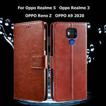 For Oppo Realme 5 Oppo Realme 3 Flip Phone Case For OPPO Reno Z OPPO A9 2020 Coque Funda PU Leather Wallet Cover Capas 2024 - buy cheap