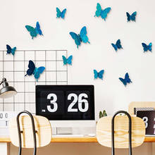 12 pçs pvc 3d piscando borboleta decoração da parede bonito borboletas adesivos de parede arte decalque decoração para casa sala arte 2024 - compre barato