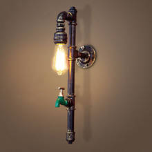 Lámpara de pared para apartamento, luminaria Steampunk de estilo Vintage, para restaurante, Bar, Club, porche, pasillo, cafetería, candelabro de tubo de agua Edison E27 Bra 2024 - compra barato
