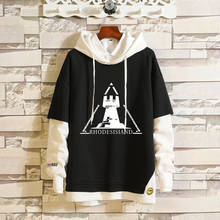 Tomorrow Men Ark Fake 2 Pieces Hoodies Harajuku High Street Style Hip Hop Fleece Couple Sweatshirt 2024 - buy cheap