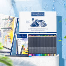 Faber castell 1147 lápis de cor oleosa, caixa azul de ferro, 12/24/36/48 cores, lápis de cor profissional, suprimentos para arte 2024 - compre barato