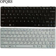 Nuevo teclado de EE.UU. con marco para ordenador portátil SONY VAIO, accesorio para SVE111, SVE11113FXB, sve115eg, SVE111, 15ELW, color negro/blanco 2024 - compra barato