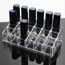 18/24 Grid Acrylic transparent Makeup Organizer Storage Boxes Make Up Organizer lipstick holder Jewelry Box Holder Display Stand 2024 - buy cheap