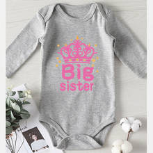 Long Sleeve Baby Rompers Big Sister Kids Outfits Summer Infant Girls Clothes Winter 0-24 Months Newborn Baby Onesies 2024 - buy cheap