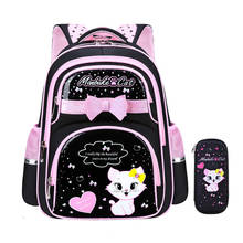 Kids SchoolBags cat cartoon Orthopedic Backpack kids Waterproof School Bags For Girls Children school Backpacks Mochila Escolar 2024 - buy cheap