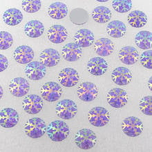 BOLIAO 40Pcs 12mm (0.47In) Round Snowflake Rhinestones Flatback Purple Resin  For DIY Clothes Cell Phone Beauty Crafts 2024 - compre barato