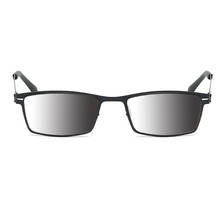 Gafas de sol de aleación de titanio para lectura, lentes de sol fotocromáticas de tendencia moderna, de lujo, con borde completo, color negro, + 0,75 + 1 + 1,5 + 1,75 a + 4 2024 - compra barato