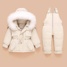 2021 Children Down Coat Jacket+jumpsuit Kids forToddler baby Girls Boys Clothes Winter snow Outfit Suit Warm Clothing  2pcs Sets 2024 - buy cheap