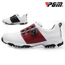 PGM обувь для гольфа мужские водонепроницаемые дышащие противоскользящие кроссовки мужские вращающиеся шнурки для ногтей с шипами кроссовки обувь 2024 - купить недорого