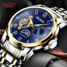 HAIQIN Casual Men's Watch Luxury Brand Tourbillon Fashion Clock Men Business Automatic Mechanical Wristwatch Relogio Masculino 2024 - buy cheap