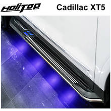 Nova placa lateral de corrida/barra lateral para cadillac xt5, com luz de led azul, alta qualidade, passos laterais luxuosos, qualidade iso 9001 2024 - compre barato
