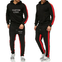 Men Sets Hoodies Sportswear Tops+ Pants 2 Piece Set Tracksuits Jacket Casual Solid Sweatsuit Custom Logo Male Clothes S-6XL 2024 - buy cheap