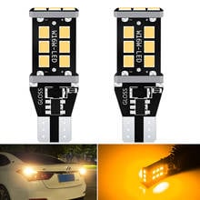 2 led t15 w16w 1200lm canbus 921 912 6000 lâmpada de cunha luz reversa de alta potência super brilhante lâmpada para exterior do carro k branco laranja vermelho 2024 - compre barato