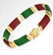 Free shipping  Quality Fashion Picture> traditional eastern style Multi Color red/green new/fashion bracelet jade 2024 - buy cheap