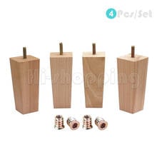 Patas cónicas de madera maciza para muebles, patas de reemplazo para sofá, silla, mesa de centro, armario, 10/12/14cm de altura, 4 Uds. 2024 - compra barato