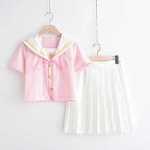 Women Embroidery Dress Set JK High School Uniforms Students Girls Sailor Suits Harajuku Preppy Style Top Short Pleated Skirt 2024 - buy cheap