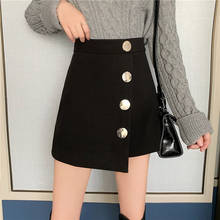 Autumn and Winter Black Irregular High Waist Short Skirt Women's Skirt Woman Skirts Faldas Jupe 2024 - buy cheap