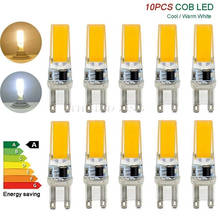 10 pçs g9 led lâmpada mini 220v ac led g9 leds lâmpada 6w 9 12 lustre luz super brilhante g4 cob silicone ampola g9 2024 - compre barato