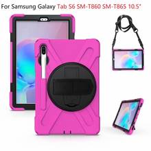 Kids Safe Shockproof Heavy Duty PC Tablet Case for Samsung Galaxy Tab S6 T860 T865 10.5" 2019  Wrist+Shoulder Strap Cover+pen 2024 - buy cheap