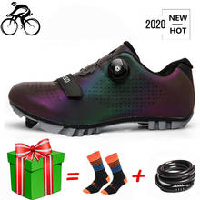 Tênis de ciclismo masculino e feminino, sapato para ciclismo de trilha ultraleve com fechamento automático, para mountain bike e mtb 2024 - compre barato