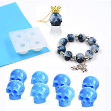 Skull Epoxy Resin Molds Silicone Mould DIY Handmade Skulls Epoxy Mold Making Tool For Necklace Bracelets Halloween Theme Gifts 2024 - buy cheap